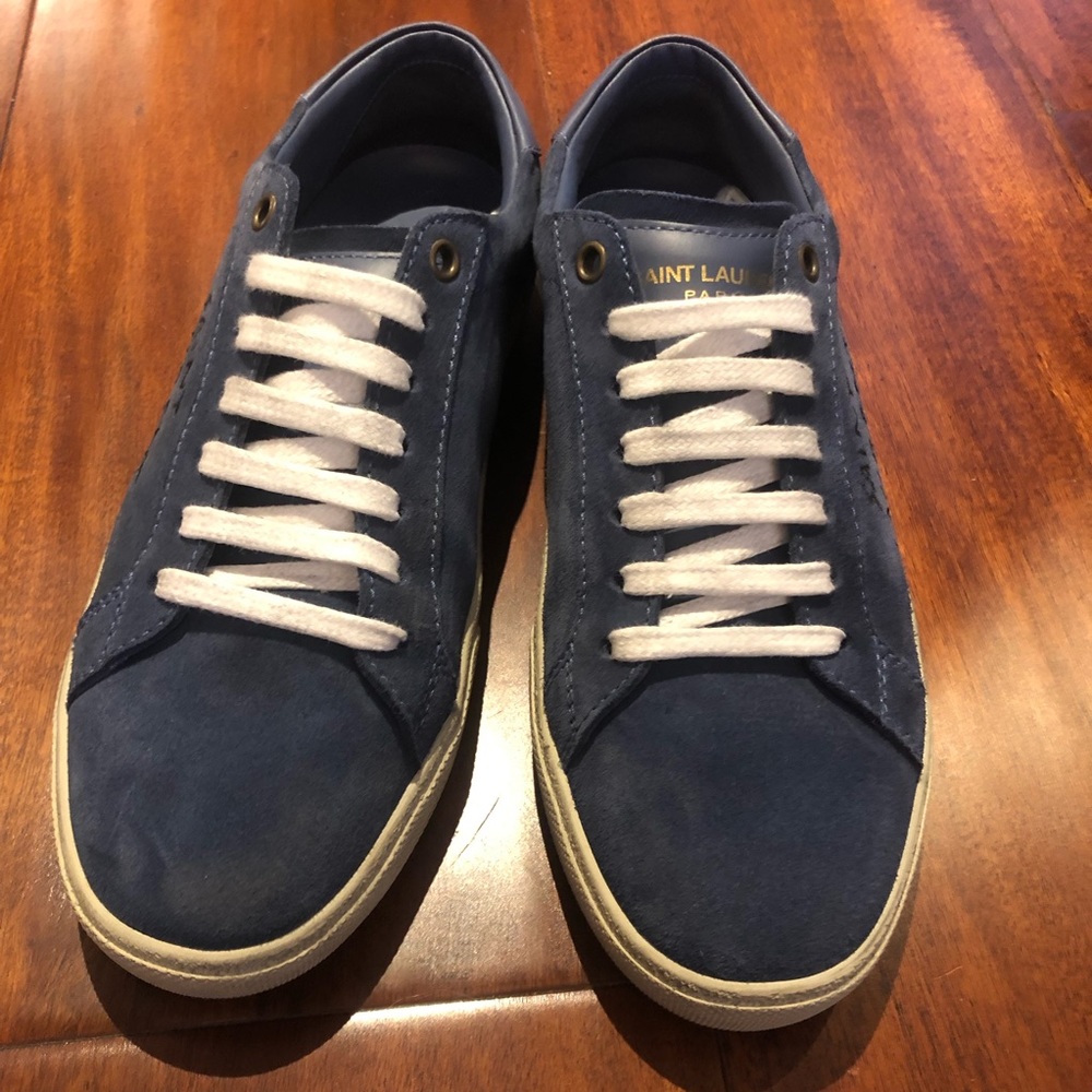Saint Lauren denim color sneakers 8.5